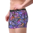 thumbnail image 4 of Balery Watercolor Butterflies Men's Boxer Briefs, Soft and Breathable Cotton Underwear with nylon Waistband-XX-Large, 4 of 9
