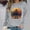 Gray, variant on Halloween Sweatshirts Women Ghost Graphic Pullover Shirt | Halloween Witch Pumpkin Bat Crewneck Sweater