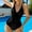 Black, variant on SEMPAI Plain Plunging V Neck Swimwear for Women Sexu Tummy Control Bathing Suit High-Cut Slim Fit Swimsuit 2026 Beachwear