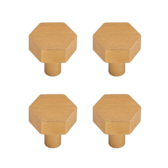 Era Hexagon Knob 4-Pack Brushed Gold