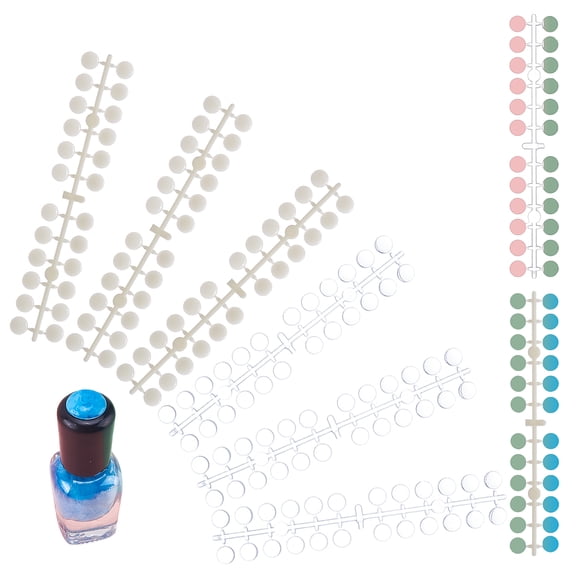 PH 240pcs Nail Swatch Sticks False Nail Display Tips False Nail Display Chart Nail Polish Color Palette Display for Gel Polish Nail Art Color Display