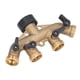 thumbnail image 5 of Distribuidor De Conector De Latón Colector De Grifo De Manguera De 4 Vías De Agua Para Riego De Jardín Rosca De 3/4 Pulgadas, 5 of 7
