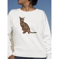 thumbnail image 2 of Adult Abyssinian Left Paw Up Sweatshirt Women -Image by Shutterstock, Female Large, 2 of 4