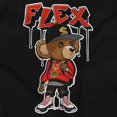 thumbnail image 2 of Urban Streetwear Flex Teddy Bear Men's Graphic T Shirt Tees Brisco Brands S, 2 of 6