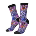 thumbnail image 2 of Uemuo Watercolor Butterflies Pattern Women's Crew Socks, Soft Durable Breathable Moisture-Wicking with Odor Control Cotton socks, 2 of 9