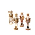 thumbnail image 2 of MInHoues Gingerbread Nutcracker Figurines Set of 4, Christmas Wooden Nutcracker Soldier Ornaments with Cookie Icing Design, Holiday Decor for Tabletop Mantel Shelf, Xmas Decoration Gift, 2 of 6