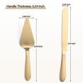 thumbnail image 4 of Set para cortar tartas Eisinly Wedding con acero inoxidable dorado, 4 of 7