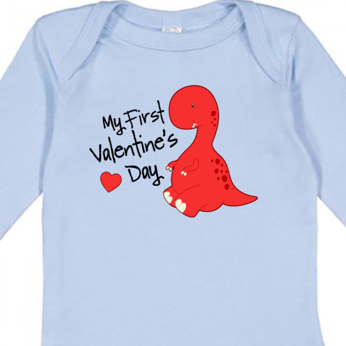 Inktastic My First Valentine's Day Boys or Girls Long Sleeve Baby Bodysuit