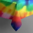 thumbnail image 4 of Rainbow Tie Dye Circular Pattern Rectangle Tablecloth 60"x102",Waterproof Polyester Rectangle Table Cloth, Wipeable Spillproof Polyester Tablecloth for Dining, Camping, Indoor and Outdoor, 4 of 6