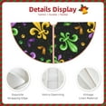 thumbnail image 3 of Rateoe Mardi Gras Carnival4 Pattern Christmas Tree Skirt with Ties , Christmas Tree Decorations, Farmhouse Christmas Decor Xmas Holiday Decorations-36", 3 of 6