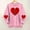 #446-Pink, variant on Wowcloth Woman's Crewneck Sweatshirt, Valentine's Day Print Long Sleeve, Fashion Casual for Daily Wear