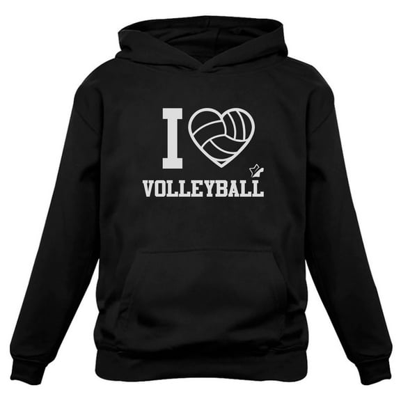 Volleyball Gifts Hoodies for Teen Girls Women I Love Sweatshirts Women Hoodie Small Black