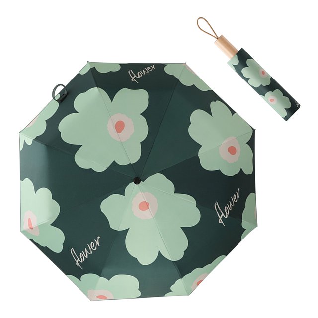 Folding Umbrella,Flower Pattern Folding Umbrella UV Proof Umbrella Sun Umbrella Enhanced Features