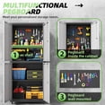 thumbnail image 4 of Metal Garage Cabinet with 4 Wheels,4 Door Metal Storage with Lock,71" H Tool Storage Cabinets with Adjustable Shelves for Utility Room,Workshop, 4 of 7