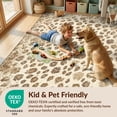thumbnail image 4 of Design&I 9'x12' Washable Area Rug Giant Skid-Resistant Decorations Brindle Print Weathered Vintage Cow Abstract Livingroom for Great Room, Large Living, 4 of 7