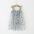thumbnail image 2 of Toddler Baby Kids Girls Star Sequin Summer Sleeveless Beach Tutu Dress Casual Layered Tulle Dresses Princess Birthday Party Beach Dresses 1-6Y, 2 of 5
