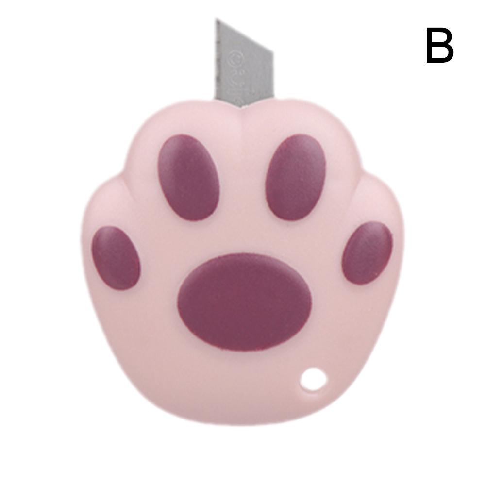 Mini Box Cutter Cat Paw Shaped Utility Knives Retractable Letter Opener