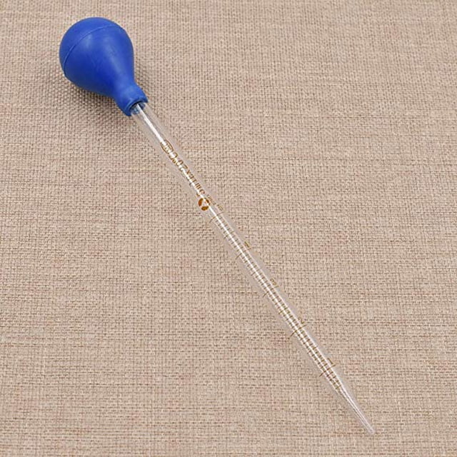 Becaristey Dropper Reusable Portable Test Essential Oils Water Transfer Rubber Head Scale Pipette 5ml School Laboratory Accuracy 1Pc 1Set