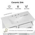 thumbnail image 6 of Yardi Yarda 36 Inch Bathroom Vanity Set with Ceramic Undermount Sink, Vanity with 2 Tip-Out Drawers & Soft-Close Hinges for Indoor, White, 6 of 10