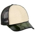 thumbnail image 7 of Trucker Visor Adjustable Sports Baseball Straw Mesh Summer Blank Mens Hat Cap, Green Tan, 7 of 7