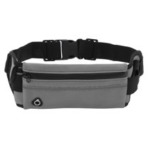 Unique Bargains 1 Pc Single Layer with Hold a Kettle Model Running Waist Pack for Hiking Gym Polyester Gray