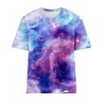 thumbnail image 3 of XMMSWDLA Women Tie Dye Print Tee Crew Neck Short Sleeve Loose Casual T-Shirt Tops Summer Tops for Women 2024, 3 of 3