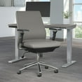 thumbnail image 2 of Office 500 Mid Back Leather Executive Chair in Light Gray - Bonded Leather, 2 of 8