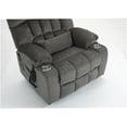 thumbnail image 2 of Big and Tall Lift Chair Recliner with Heat and Massage, 400lb Weight Capacity, Power Reclining Sofa with Cup Holders and Storage Pockets, Dark Brown, 2 of 9
