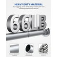 thumbnail image 3 of Supforce Closet Rods for Hanging Clothes,17-38in Stepless Adjustable Closet Rod,1.3in Diameter Heavy Duty Closet Hanging Rod, Silver, 3 of 9