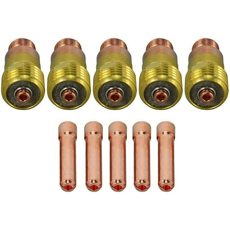 

TIG For Stubby Gas Lens 17GL18 1/8 10N25S Collet Kit For WP 17 18 26 Torch 10pcs
