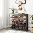 thumbnail image 4 of Shoe Rack, 5-Tier Shoe Storage Organizer with 4 Mesh Shelves for 16-20 Pairs and Large Surface for Bags, 4 of 7
