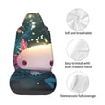 thumbnail image 4 of Wukai Whimsical Axolotl Fantasy Full Set Car Seat Covers with Soft Padding Universal Auto Front Seats Protector and Cushion Mat, 4 of 5