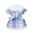 thumbnail image 6 of Dog Classic Plaid Dress for Small Dogs, Puppy Bowknot Tutu Dress with D-Ring Buckle, Cute Pet Vest Dog Princess Skirt for Wedding Holiday Party Photography Blue M, 6 of 6