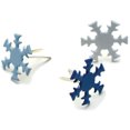 thumbnail image 1 of Attaches en Papier Métal Peint 50/pkg-Flocons de Neige - Hiver, 1 of 2