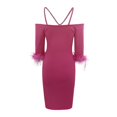 thumbnail image 5 of Vestido sexy de verano con escote cruzado y falda lápiz de un solo hombro para mujer: atractivo diseño cruzado, corte lápiz, 5 of 5