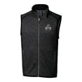 thumbnail image 2 of Men's Cutter & Buck Heather Charcoal Utah State Aggies Mainsail Sweater-Knit Full-Zip Vest, 2 of 3