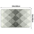 thumbnail image 6 of Unique Bargains Geometric Pattern Bathroom Rug Mat Soft Absorbent Bath Mat Non-Slip Carpet Grey 16" x 24", 6 of 6