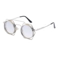 thumbnail image 1 of Retro Steampunk Protección Moda libre Sombrillas Ronda Bloqueo Vintage metal para hombres unisex Blanco Macarena gafas de sol steampunk, 1 of 7
