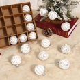 thumbnail image 5 of Juego de 16 bolas navideñas pintadas de 6 cm con dibujos animados blancos, bolas navideñas galvanizadas para colgar, elegantes adornos para árbol de Navidad DIY, 5 of 5