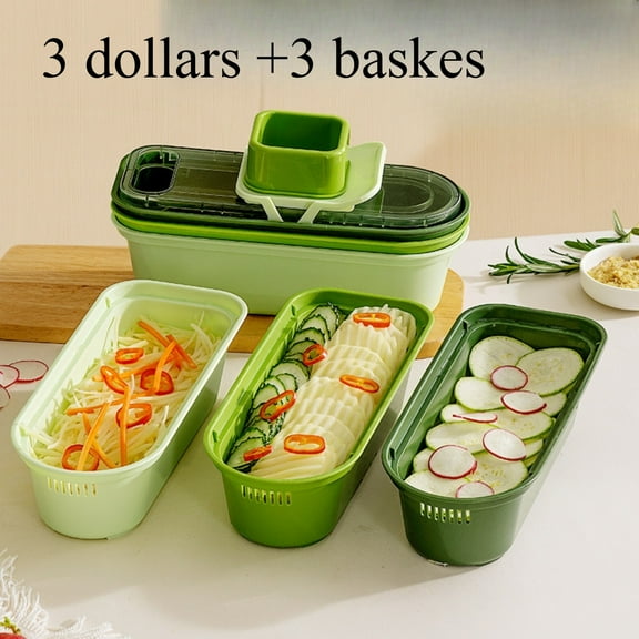 Vegetable Chopper with Container ,8-in-1 with 3 Blades/Modes,Multifunctional Vegetable Slicer Cutter Dicer Veggie Chopper ,Food Choppers for Kitchen With Drainage Holes