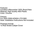 thumbnail image 5 of Chrome Rear Brake Caliper Cap Cover Fit for Honda VTX1800 2002-2008 07 06 05 04, 5 of 5