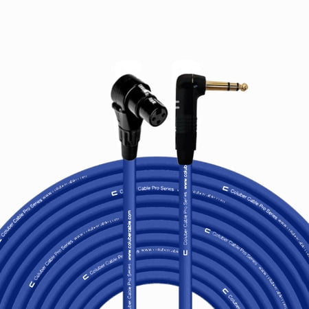 Coluber Cable Balanced Right Angle XLR Female to Right Angle 1/4" TRS 3-Pin
