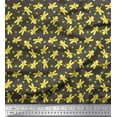 thumbnail image 1 of Soimoi Gray Cotton Jersey Fabric Star & Snowman Kids Print Fabric by Yard 58 Inch Wide, 1 of 3