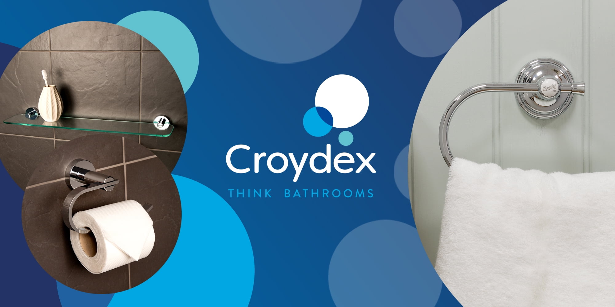 Croydex Flexi-Fix Epsom Single Robe Hook in Chrome, Screw or Glue