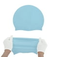 thumbnail image 5 of Unique Bargains 1 Pc Silicone Waterproof Non-slip Swim Cap Light Blue, 5 of 5
