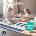 thumbnail image 4 of ODIKA 6'x9' Machine Washable Non-Slip Area Rug, Classic Stripe Mosaic with Band Detailing High Traffic Rug, Navy, 272754, 4 of 7