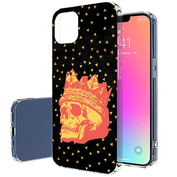 TalkingCase Slim Phone Case Compatible for Apple iPhone 14 Pro Max, Skull King Print, Lightweight, Flexible, Soft, Printed in USA