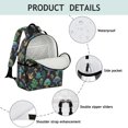 thumbnail image 4 of Mushroom and Psychedelic Black Pattern Cute School Backpack Bag for School with Padded Back and Adjustable Shoulder Straps 15.25"x11.5"x5.25", 4 of 5