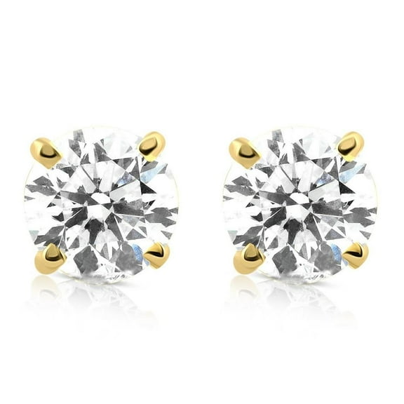 Pompeii 1/2Ct Diamond Screw Back Studs in 14k White or Yellow Gold Lab Grown ((H-I),VS/SI)