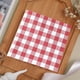 thumbnail image 4 of Penkiiy Pink Gingham Party Supplies, Platos y Servilletas Set Platos de papel rosa y blanco Cocktail Plaid Desechable Servilleta a cuadros Cena Set Cubertería para Baby Shower Boda, 4 of 6